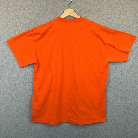 Vintage Florida Alligator Shirt Mens XL Orange Single Stitch Lightning Bolt 80s - Picture 2 of 9